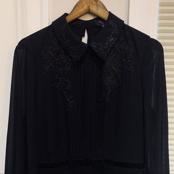 Ted Baker Amaali Lace Appliqué Fit & Flare Dress - Picture 3 of 8